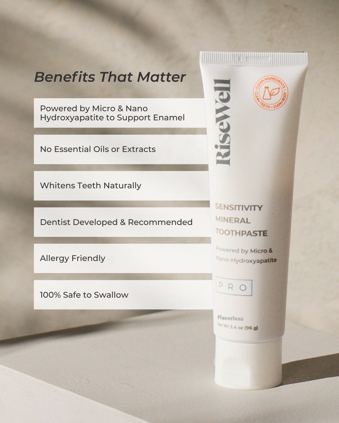 PRO Mineral Toothpaste (Flavorless)
